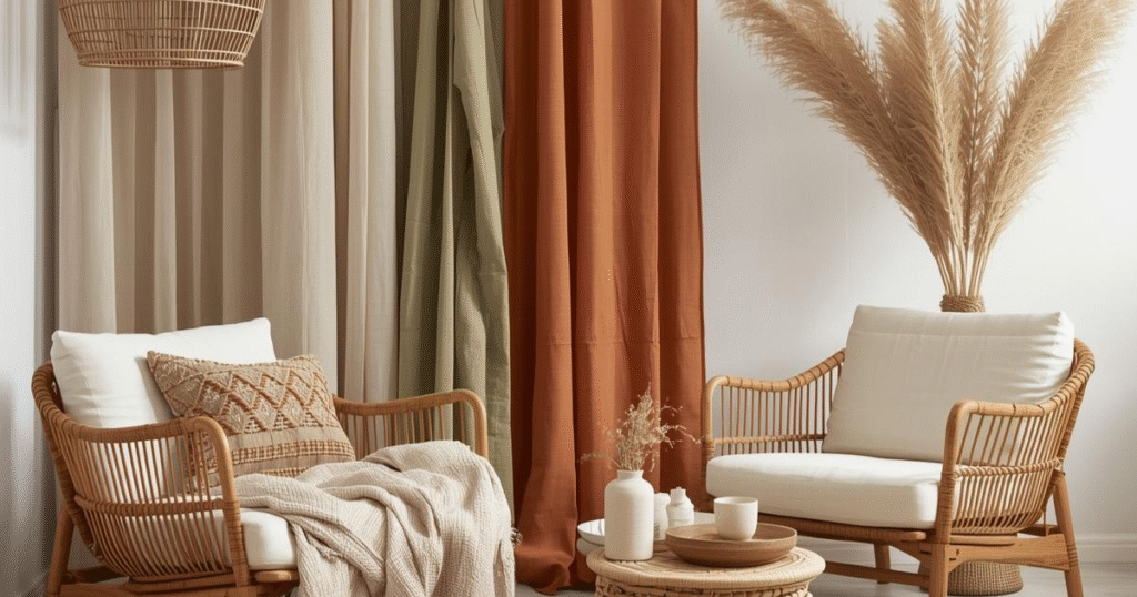 Wohnzimmer Natürliche Materialien und Farben